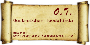 Oestreicher Teodolinda névjegykártya